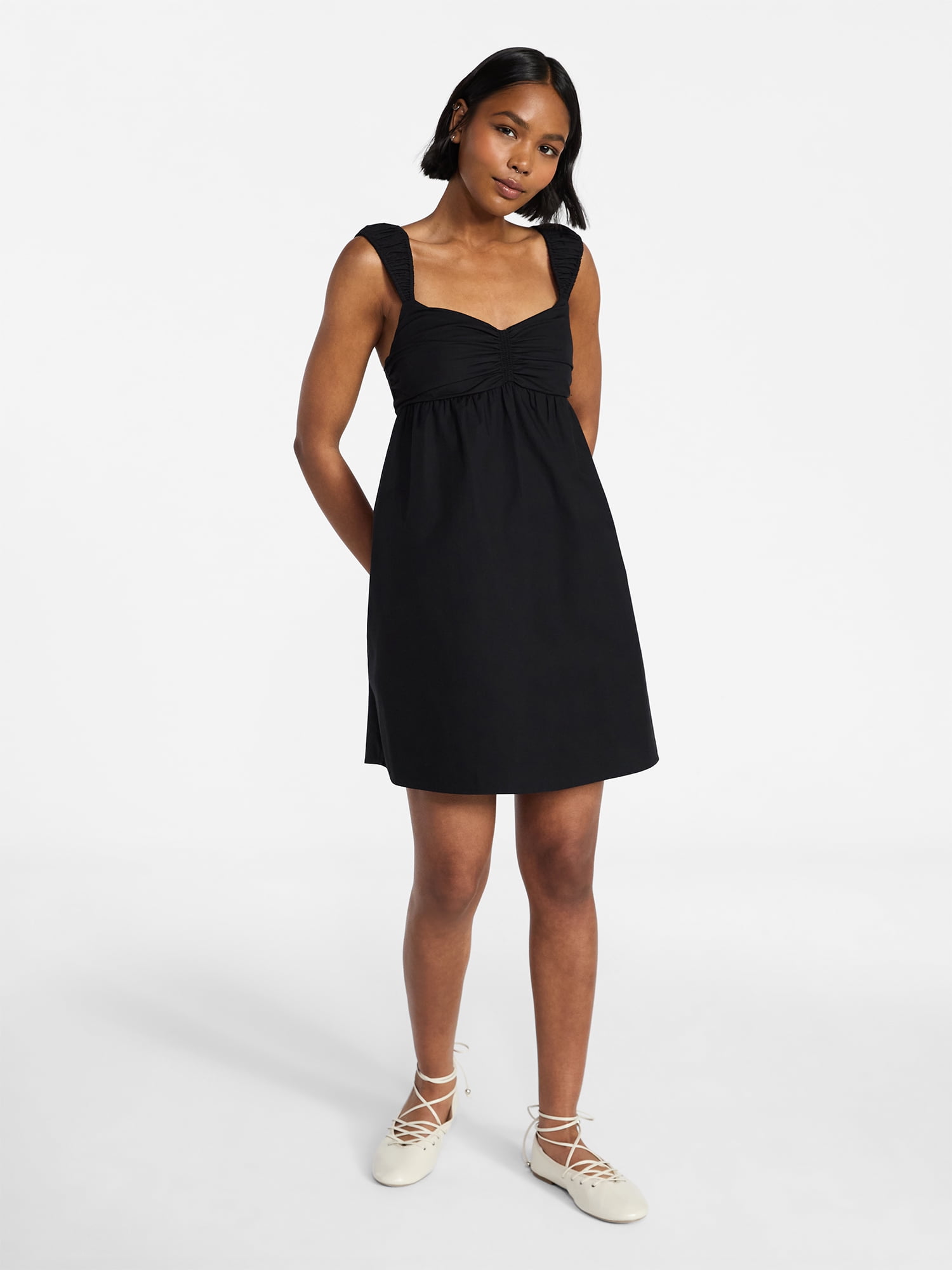 No Boundaries Poplin Dress, Women's XXS-XXL