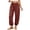 Wine,#009, variant on Womens Balloon Pants Trendy Casual Elastic Waist Wide Leg Harem Pants Baggy Pleated Lantern Trousers,S