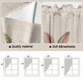 thumbnail image 3 of Easter Kitchen Window Curtains, Swag Curtains Valance for Bedroom Living Room Bathroom, Rustic Easter Basket Eggs Rabbits Tulip Lavender Rod Pocket Window Curtain Block Drapes 2 Panels 36"x36", 3 of 8