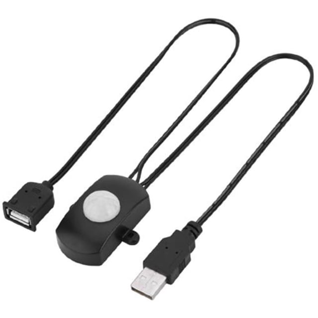 5A DC5-24V Mini USB PIR Infrared Motion Sensor Detector Automatic Switch for LED Light Strip Intelligent Sensing(Black)