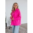 thumbnail image 3 of Ania Teddy Coat - Fuchsia, 3 of 5