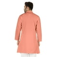 thumbnail image 5 of Atasi Casual Solid Long Sleeve Cotton Kurta For Indian Mens Mandarin Collar Irregular Hem Ethnic Shirt, 5 of 7