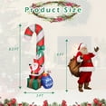 thumbnail image 5 of 9FT Christmas Inflatable Candy Cane Decorations Blow up Santa Claus Gifts with LED Lights Outdoor Decoration, 5 of 10