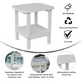 thumbnail image 3 of Flash Furniture Newport Indoor-Outdoor 2-Tier Adirondack Side Table White (LEHMP1351517HWT), 3 of 9