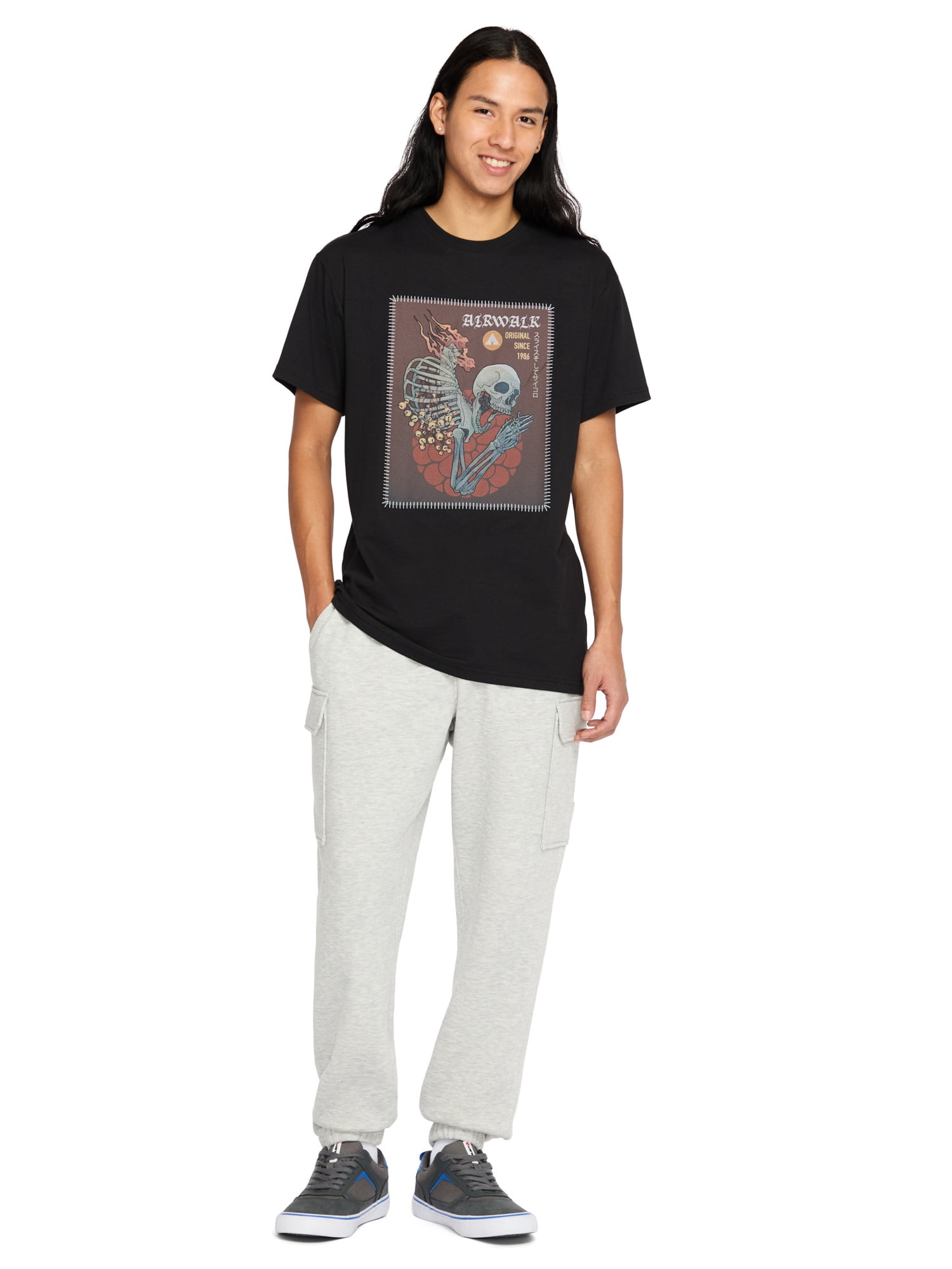Airwalk Men's & Big Men's French Terry Cargo Pant, Sizes XS-5XL