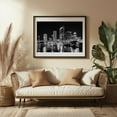 thumbnail image 3 of The Tampa Skyline B&W - Tampa Florida Photography Cityscape Black and White Skyline Architecture Nightlife Bridge Black Framed Wall Art Print 5 x 7 inches, 3 of 4