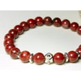 thumbnail image 2 of Natural Red Jasper 8mm Round Shape Smooth Cut Beads Stretchable Bracelet for Men & Women., 2 of 2