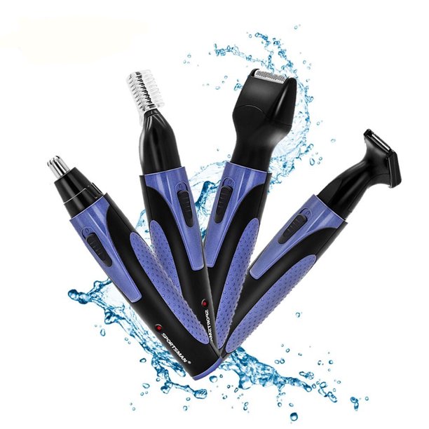 Nose Hair Trimmer, 4 in 1 Waterproof Rechargeable Grooming Kit for Men&WomenNose, Ear, Hair