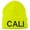Yellow, variant on Cali Embroidered Neon Long Beanie - Green OSFM