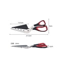 thumbnail image 4 of Pizza Scissors, Pizza Cutter with Shovel, Food-Grade Sharp Stainless Steel Blade and Soft Grip Handle, Multifunctional Kitchen Scissors, 27.5cm, Black/Grey, 4 of 7