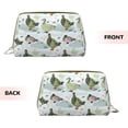 thumbnail image 3 of Naloa Mallard Ducks Wild Birds Leather Makeup Bag for Purse Travel, Portable Small Cosmetic Organizer for Women and Girls, Make up Bag with Zipper, 3 of 8