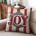 thumbnail image 4 of Welcome Christmas Joy Tree Branches Throw Pillow Case Modern Square Cushion Covers Set of 2 Fashion Throw Cushion Case for Couch Sofa Bed Farmhouse, 4 of 7