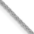 thumbnail image 1 of 14k Or Blanc 16 Pouces 1,25 Mm Chaîne Collier Pendentif Breloque Blé, 1 of 9