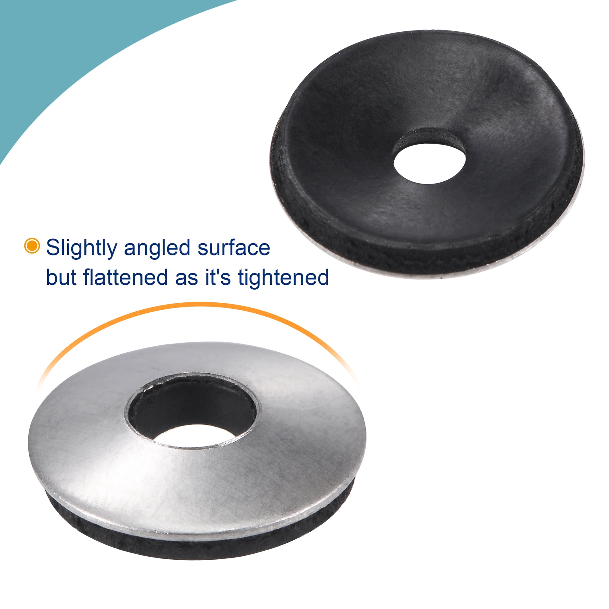 Unique Bargains Bonded Sealing Washer EPDM Rubber Screw Gasket 0.75" x 0.22" x 0.11"