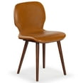 thumbnail image 3 of Safavieh Tazmyn Wood and Leather Dining Chair in Brown / Walnut, 3 of 13