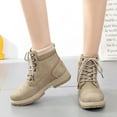 thumbnail image 2 of Dsscvnef Bottes Courtes pour Femmes Décontractées de Randonnée en Plein Air à Lacets Bout Rond Confortables Durables et Élégantes, 2 of 9