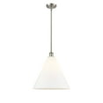 thumbnail image 3 of 516-1S-WPC-GBC-164 Innovations Lighting Berkshire 1 Light 16" Pendant Matte White/Brushed Satin Nickel, 3 of 4