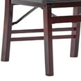 thumbnail image 4 of Benzara Leatherette Folding Chair with X Back, Set of 2, Espresso Brown, 4 of 5