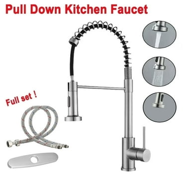 MKDAQIQIU Silver Pull Down Kitchen Faucet Kitchen Sink Faucet,Kitchen Deals