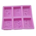 thumbnail image 1 of Molde de silicona ovalado y rectangular con 6 agujeros para hacer jabón artesanal, 1 of 1