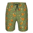 thumbnail image 3 of Sikiie Squirrel And Nuts Print Men's Beach Shorts, High Elastic Quick-drying Shorts - with Drawstring and Slip Pockets, Suitable for Beach, Sports, Vacation-Medium, 3 of 6