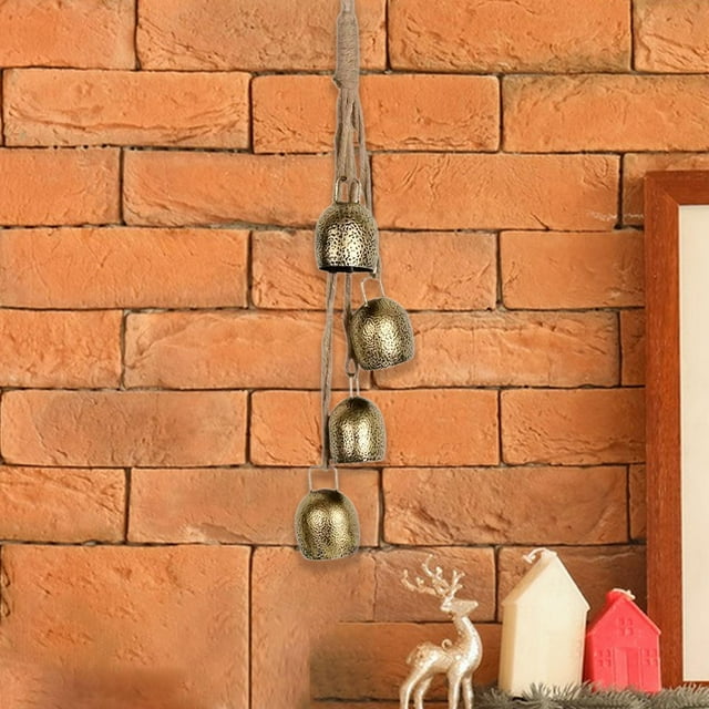 Colgantes para de Navidad, decoración para de Navidad, colección de 4 campanas para festivales, regalos de fiesta, adornos de campanas