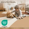thumbnail image 4 of ODIKA 3'x5' Warm Earth Tones Abstract Design Washable Accent Rug Modern Minimalist Shapes for Chic Spaces Pet Friendly, Non-Shedding Mat for Bedside, Nursery Room, 4 of 7