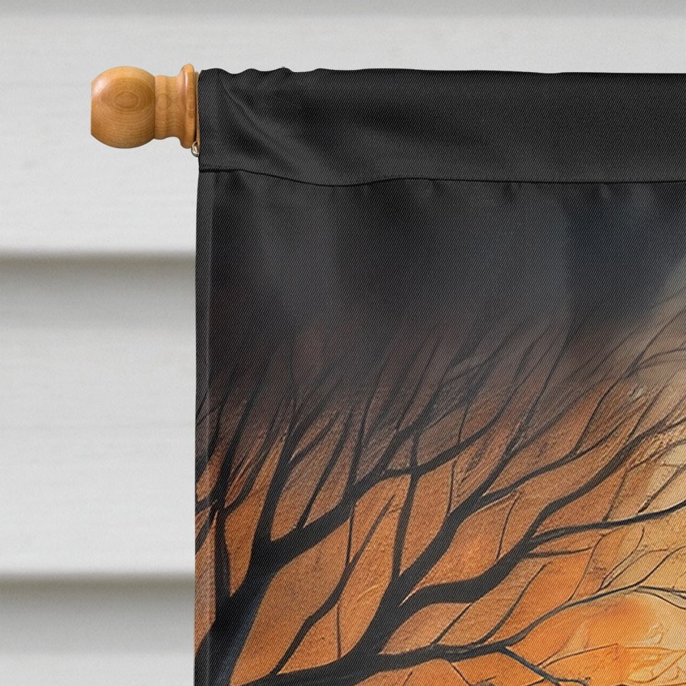 Halloween Labrador Retriever Dog House Flag 28x40IN Double-Sided Polyester Decorative Sleeve Pole Flag for Outdoor Home Garden