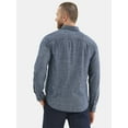 thumbnail image 4 of George Men's Chambray Button Shirt with Long Sleeves, Sizes S-3XL, 4 of 5