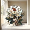thumbnail image 4 of Peony Flower Window Hanging, Stained Glass Style Car Decoration, Elegant Sun Catcher Gift for Mom or Dad, Floral Home Decor, Unique Ornament, Beautiful Mother's Day or Father's Day Gift, 4 of 4