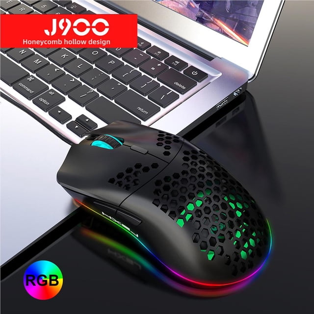 stanreset RGB Lighting Programmable Gaming Mouse Hollow Mouse for Desktop Laptop