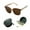 Jx288-3_green+champagne, variant on Trendy Polarized Folding Sunglasses for Women Men UV400 Protection Anti Glare Ultralight Foldable frame (Black+Champagne)