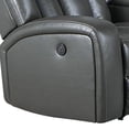 thumbnail image 2 of BenJara Max 5 Piece Power Recliner Sectional Sofa Set, Vegan Faux Leather-Color:Gray, 2 of 5