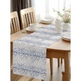 thumbnail image 2 of Burlap Table Runner 60 Inches Long, Gradient Branches Tree Silhouette Non-Slip Kitchen Table Runners for Dining Room Everyday Use Party Table Decorations Abstract Plant on Stripe, 2 of 9