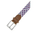 thumbnail image 2 of INSPIRE CHIC Unisex Braided Stretch Belts, Multicolored Elastic Woven Golf Jean Belt Waistband for Men and Women 41.3x1.1"(LxW) Style-1, 2 of 6