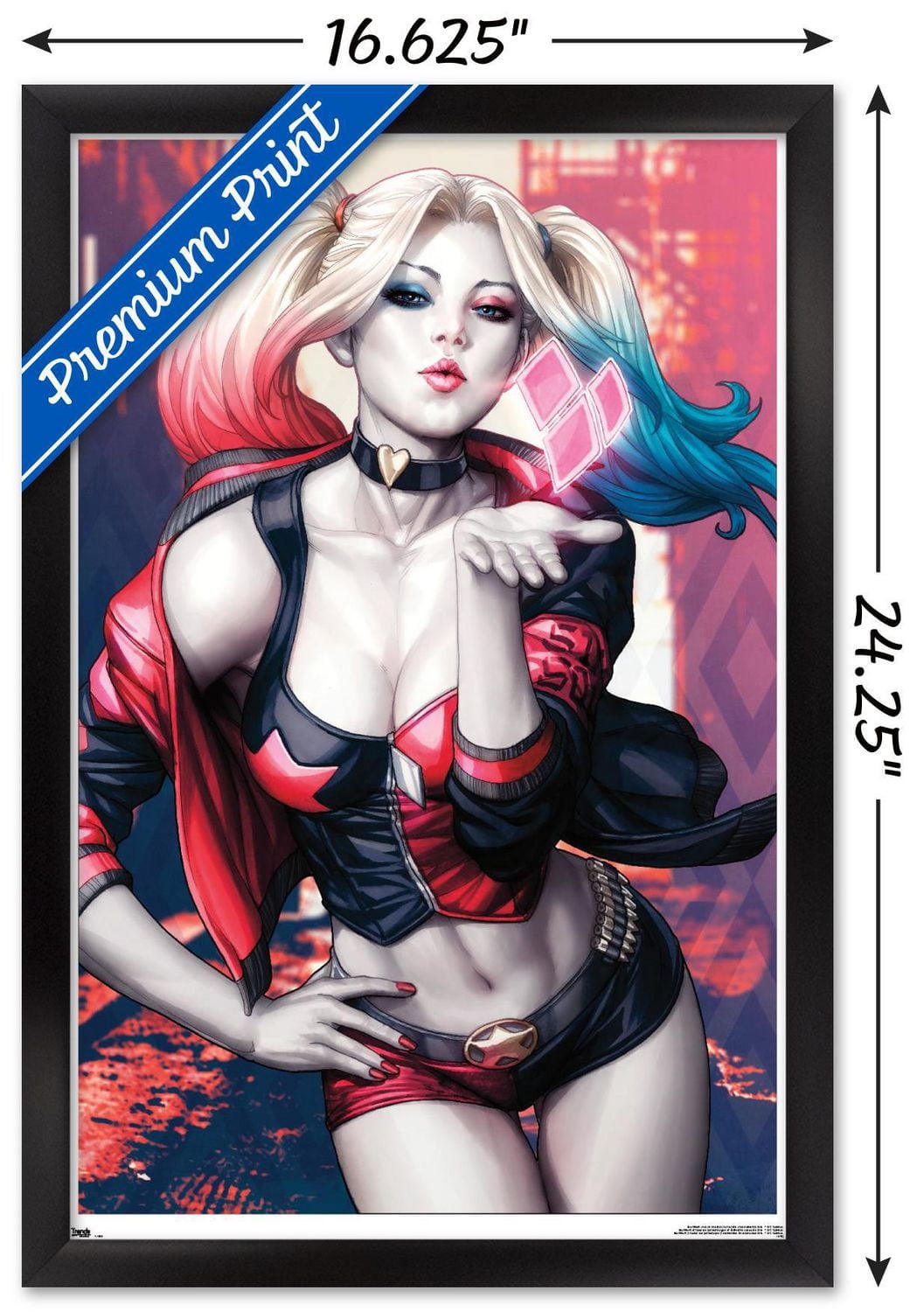DC Comics - Harley Quinn - Kiss Wall Poster, 14.725" x 22.375"
