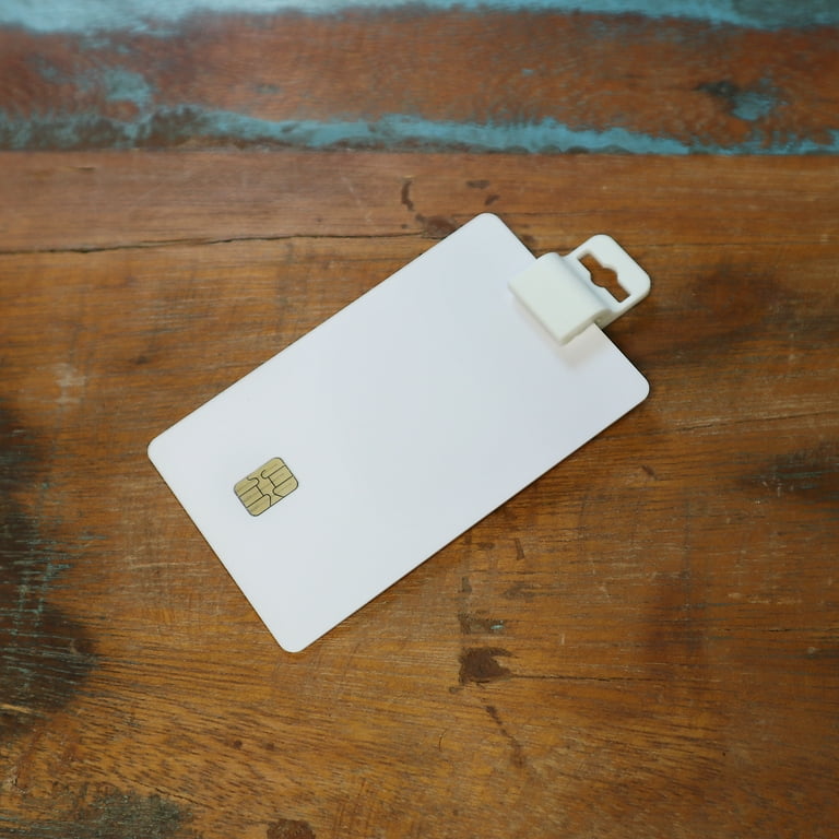 White Gripper Card Holder Clamp - Holds Standard Credit Card Size
