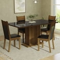 thumbnail image 2 of Juego de Comedor Mesa con Tablero de Vidrio 4 Sillas Negro/Marrón Greta Madesa, 2 of 5