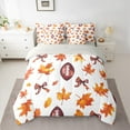 thumbnail image 3 of Manfei Rugby Ball Game 7-Piece Twin Bedding Sets,Hello Fall Bedding Comforter Set,Autumn Maples Sheet Sets For Boys Teens,Breathable Home Decor Reversible, 3 of 9