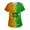 2-orange, variant on Womens Print Scrub Tops Irish Shamrock Printed V-Neck Breathable Workwear Shirt Short Sleeve Professionals Soft Stretch St. Patrick's Day T-Shirts with Pockets ( green)