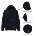 thumbnail image 6 of COOFANDY Men's Waffle Knit Hooded Sweatshirt Drawstring Fashion Pullover Hoodies for Men with Kanga Pocket, 6 of 18