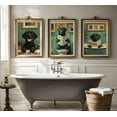 thumbnail image 2 of Funny Bathroom Dog Canvas Wall Art Humor Vintage Black Dog Reading Newspaper on Toilet Animal Painting Pictures Wall Decor Poster Print Artwork for Washroom Restroom Home （Only canvas）, 2 of 6