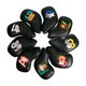 thumbnail image 3 of Cubierta de cabeza de hierros de golf Soledad 9 Unids PU cuero Impermeable negro, 3 of 10