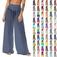 thumbnail image 1 of Pincandy Women See Through Sheer Mesh Pants Beach Swimsuit Bikini Bottom Cover up Party Club Elastic High Waist Wide Leg Pants, 1 of 7
