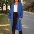 thumbnail image 2 of Long Cardigan Sweaters for Women Long Sleeve Oversized Open Front Knit Coatigan Sweater Coats with Pockets, 2 of 6