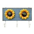 thumbnail image 1 of Welcome Sgin Wrought Iron Sun Flower Combination Painting Wooden Garden Behind The Living Room Door Square Small Hook, 1 of 10