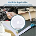 thumbnail image 5 of Nilight Cable Sleeve, 25ft-1/2inch Cord Management Sleeves, Braided Sleeving, Split Self Wrapping Wire Loom for Computer Electrical Automotive Harness Protector Organizer, White, 5 of 8