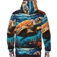 thumbnail image 7 of Salouo Colorful Flower Sea Turtle Pattern Men's Fall Hoodie Sweatshirt,Sport Hoodie with Pockets for Men Pullover Casual Hooded Sweatshirt-Large, 7 of 7
