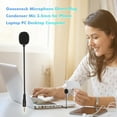 thumbnail image 2 of Andoer Col de Cygne Microphone Prise Directe Microphone Condensateur Micro Parole de Remplacement Portable Sensible Studio Interview Goose Cou Prise Pratique Directionnelle Complète & 3.5mm pour PC Bureau Com, 2 of 6