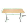 thumbnail image 3 of Uncaged Ergonomics Rise Up Electric Adjustable Height Standing Desk (Bamboo Top/Grey Frame), 3 of 8